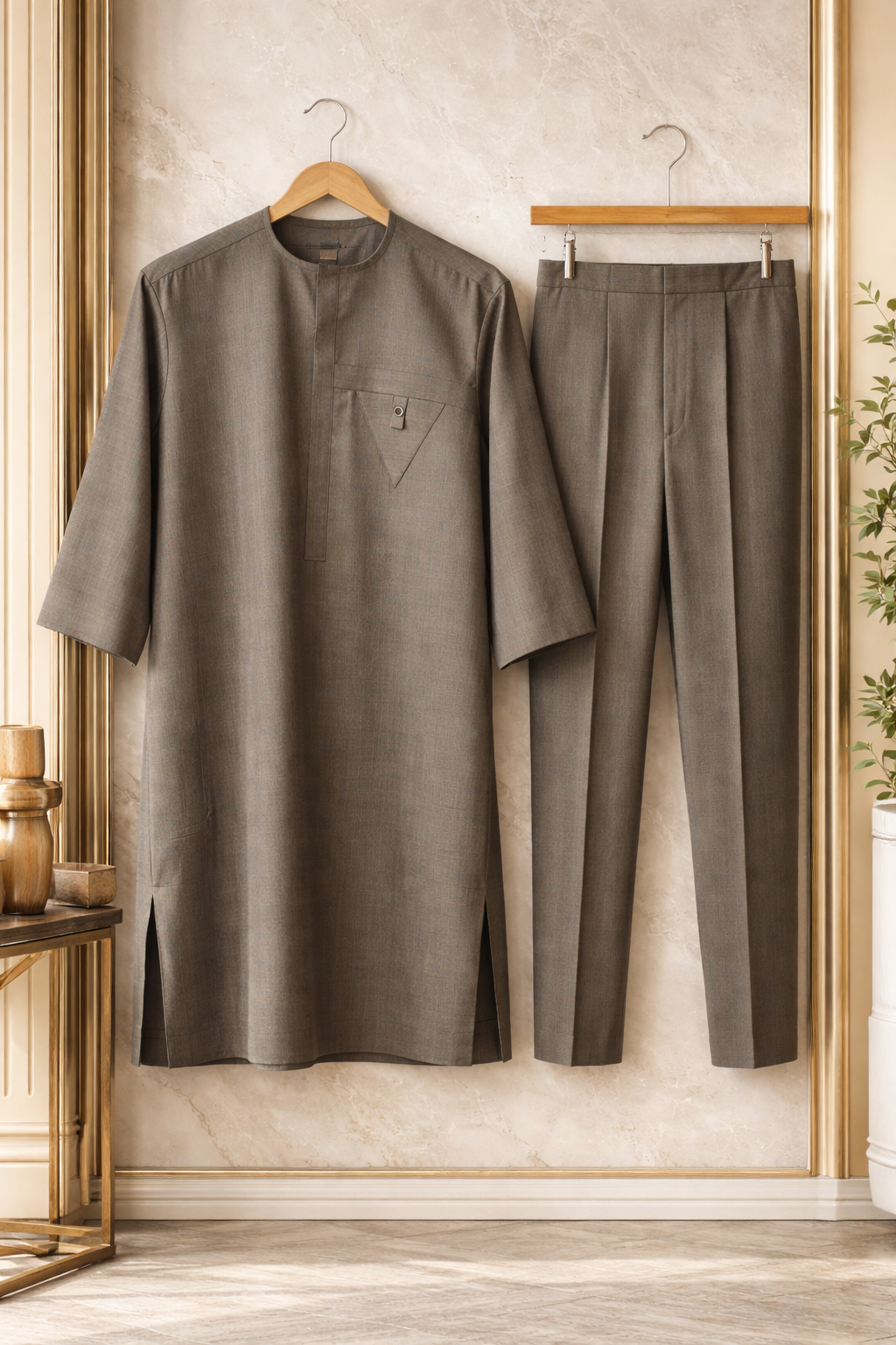 Traditional Nigerian Men's Outfit - Custom African Attire,(ID5)