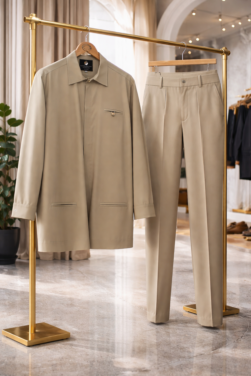 Elegant  Men's Senator Outfit - Embroidered Nigerian Wear, Modern African Style,(ID39) Image 2
