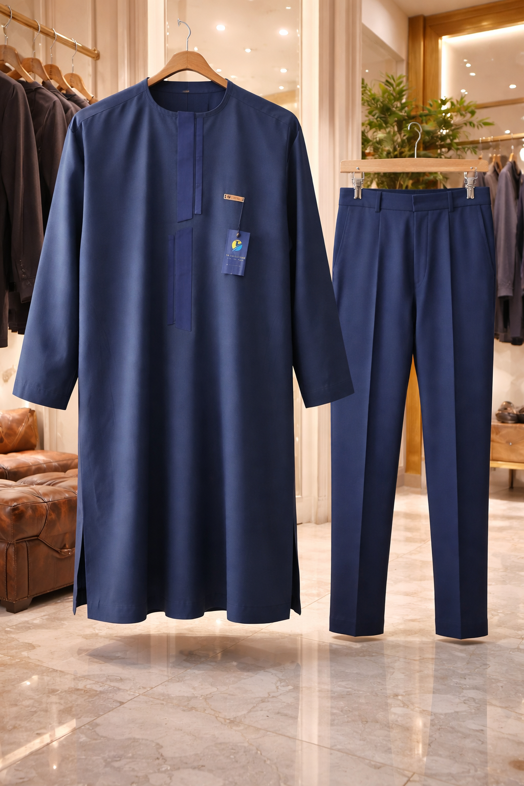 Elegant Senator Wear | African Men's Senator's Outfit,(ID19) Image 2