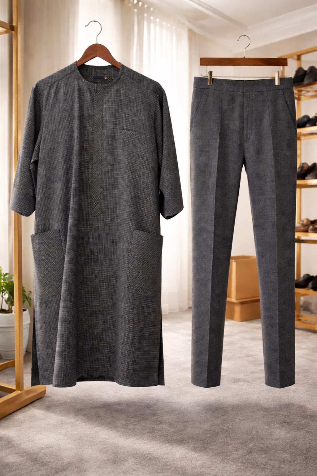 Modern Men's Senator Wear: Custom African Attire,(ID3) Image 2