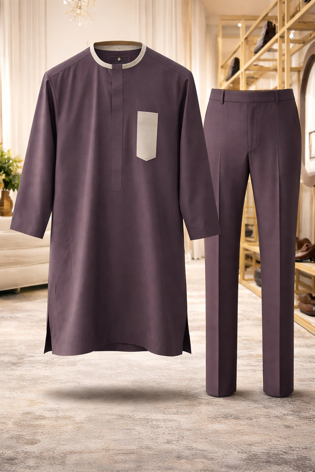 Modern Men's Senator Wear: Custom African Attire,(ID23) Image 2