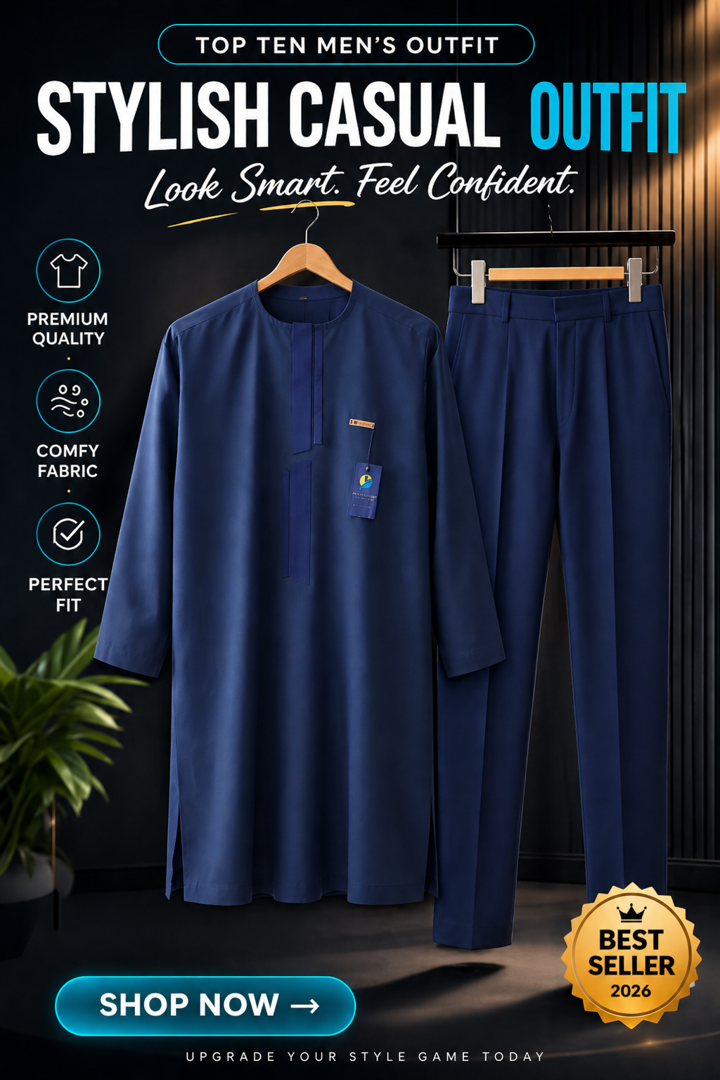 Elegant Senator Wear | African Men's Senator's Outfit,(ID19)
