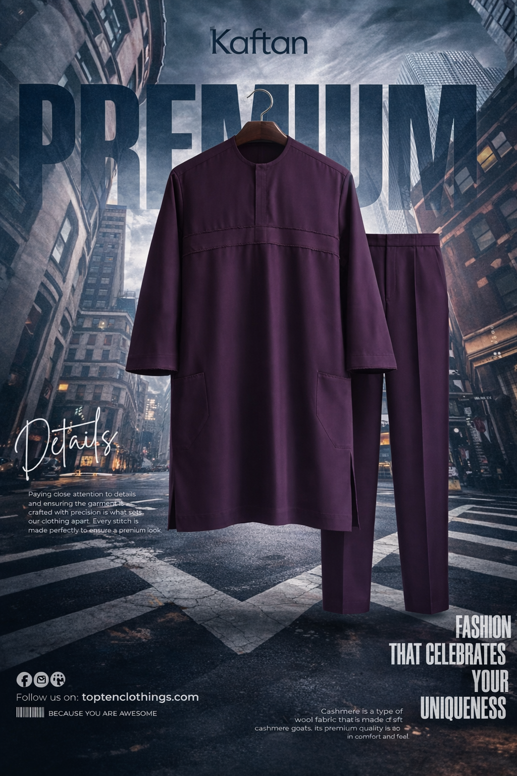 KOREA SENATORS KAFTAN MEN'S ATTIRE,(ID8)